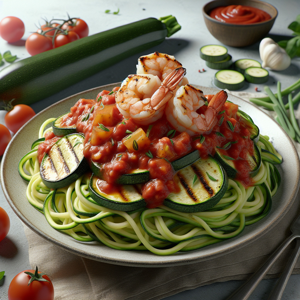 Eatwise.AI - Zucchini Noodles with Homemade Marinara Sauce and Grilled ...